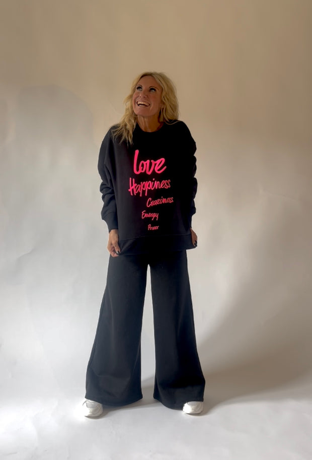 Love Happiness Craziness Power Sweater